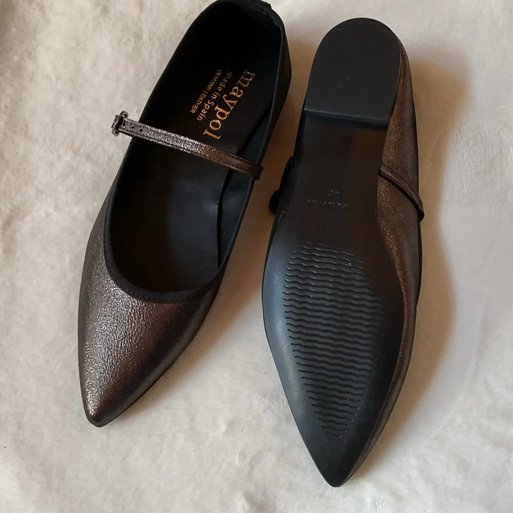 Maypol Anthropologie Rota Percival Mary Jane Flat in Bronze eu 40 - Picture 4 of 6